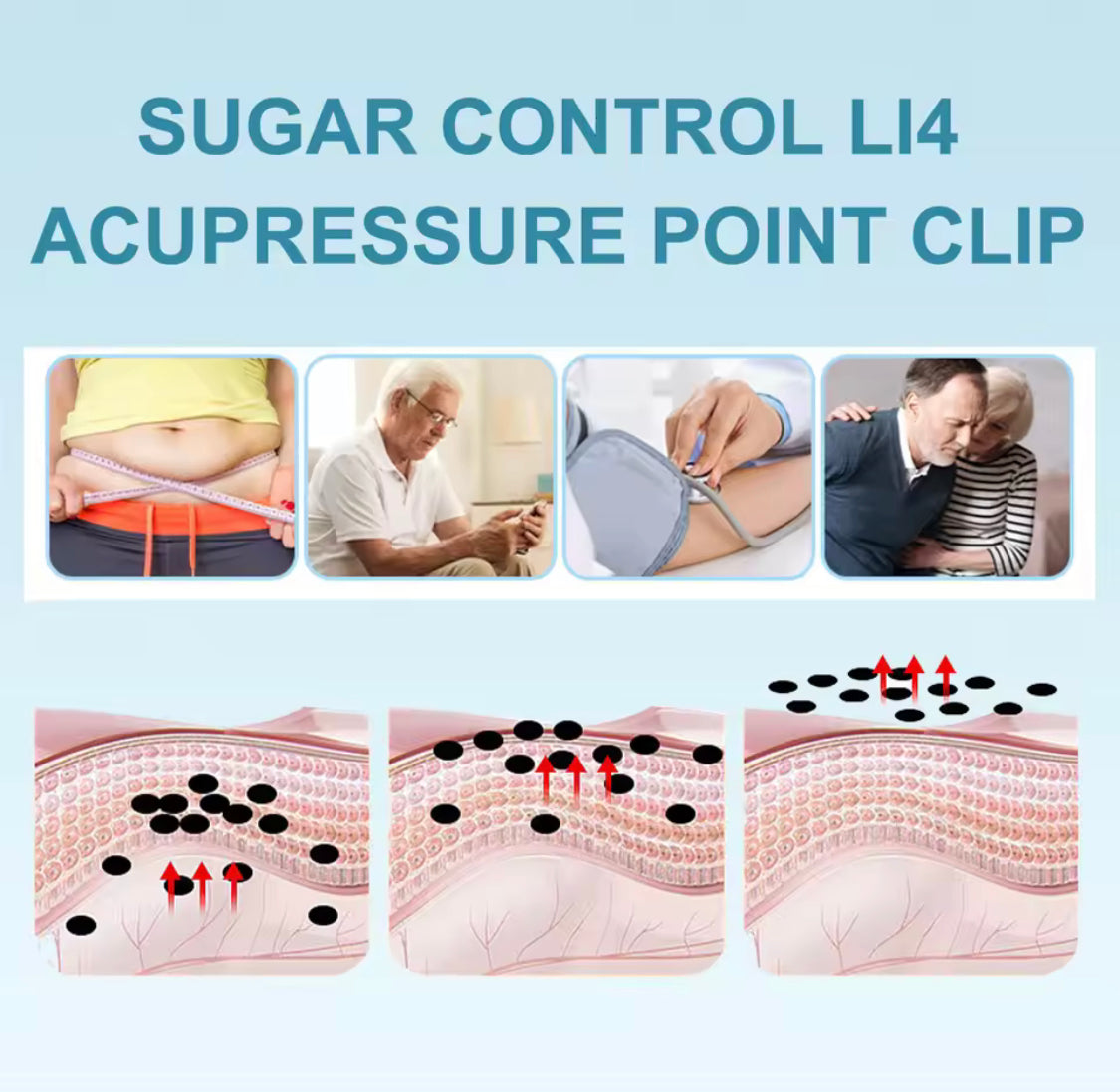 Portable Sugar Control Clip, Diabetes Relief Clip, Sugar Control Acupressure Point Clip, Diabetic Treatment Tool Portable Sugar Control Clip, Diabetes Relief Clip, Sugar Control Acupressure Point Clip, Diabetic Treatment Tool